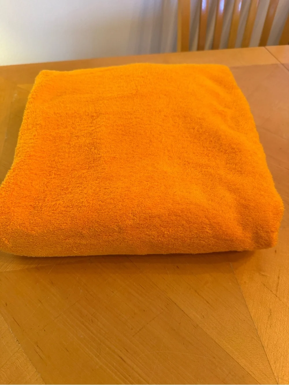 Orange 100% Cotton Plush Oversized Bath Towel 66x34.5